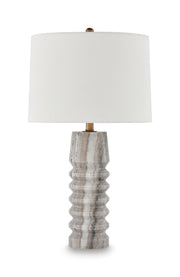 Desmont White/Beige/Gray Table Lamp - L428974