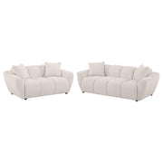 Destino 2-piece Chenille Splayed Arm Sofa Set Greige - 509301-S2