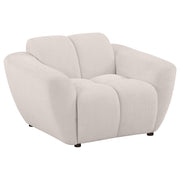 Destino Chenille Upholstered Splayed Arm Accent Chair Greige - 509303
