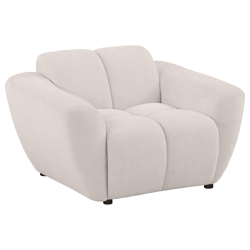 Destino Chenille Upholstered Splayed Arm Accent Chair Greige - 509303