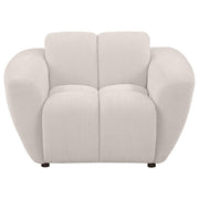 Destino Chenille Upholstered Splayed Arm Accent Chair Greige - 509303