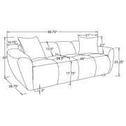 Destino Chenille Upholstered Splayed Arm Sofa Greige - 509301