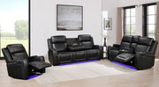 Detroit Black Sofa & Loveseat & Chair - DETROIT-BK-SLC