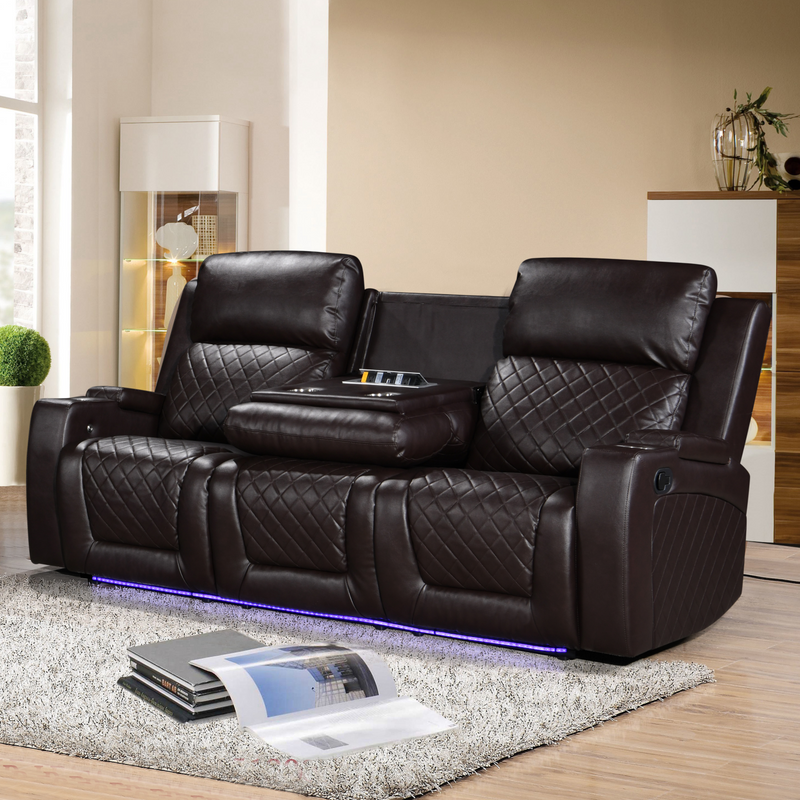 Detroit Brown Sofa & Loveseat & Chair - DETROIT-BN-SLC
