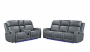 Detroit Gray Sofa & Loveseat - DETROIT-GY-SLS