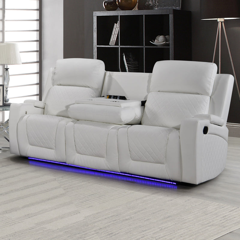 Detroit White Sofa & Loveseat - DETROIT-WT-SLS