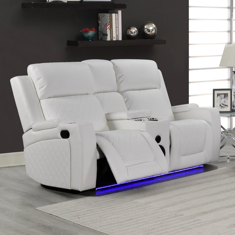 Detroit White Sofa & Loveseat - DETROIT-WT-SLS