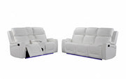 Detroit White Sofa & Loveseat - DETROIT-WT-SLS