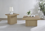 Devar 2-piece Square Cocktail Coffee End Table Set Latte - 710918-S2