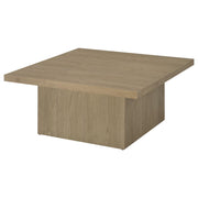 Devar 2-piece Square Cocktail Coffee End Table Set Latte - 710918-S2