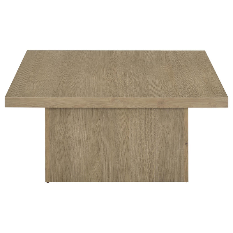 Devar 2-piece Square Cocktail Coffee End Table Set Latte - 710918-S2