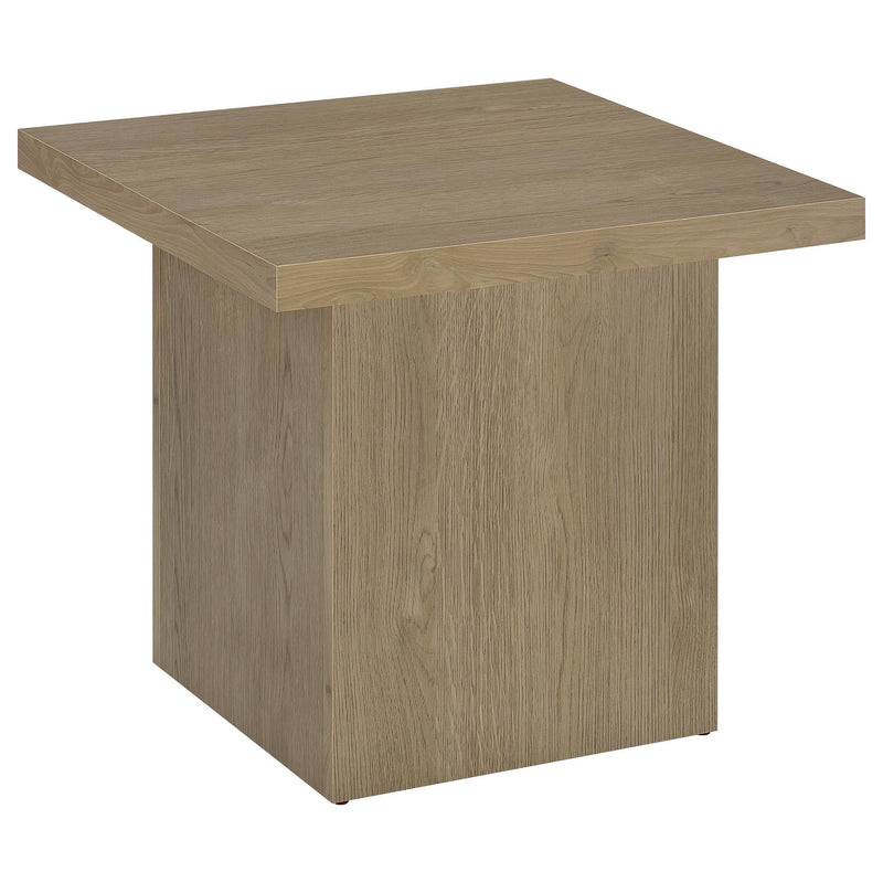 Devar 2-piece Square Cocktail Coffee End Table Set Latte - 710918-S2