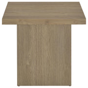 Devar 2-piece Square Cocktail Coffee End Table Set Latte - 710918-S2