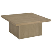 Devar 2-piece Square Cocktail Coffee End Table Set Latte - 710918-S2