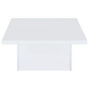 Devar 2-piece Square Coffee End Table Set White High Gloss - 710898-S2