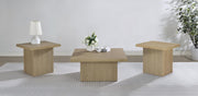 Devar 3-piece Square Cocktail Coffee End Table Set Latte - 710918-S3
