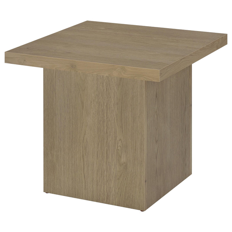 Devar 3-piece Square Cocktail Coffee End Table Set Latte - 710918-S3