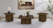 Devar 3-piece Square Coffee and End Table Set Dark Pine - 710888-S3