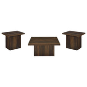 Devar 3-piece Square Coffee and End Table Set Dark Pine - 710888-S3