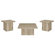 Devar 3-piece Square Coffee End Table Set Distressed Pine - 710878-S3