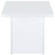 Devar 3-piece Square Coffee End Table Set White High Gloss - 710898-S3