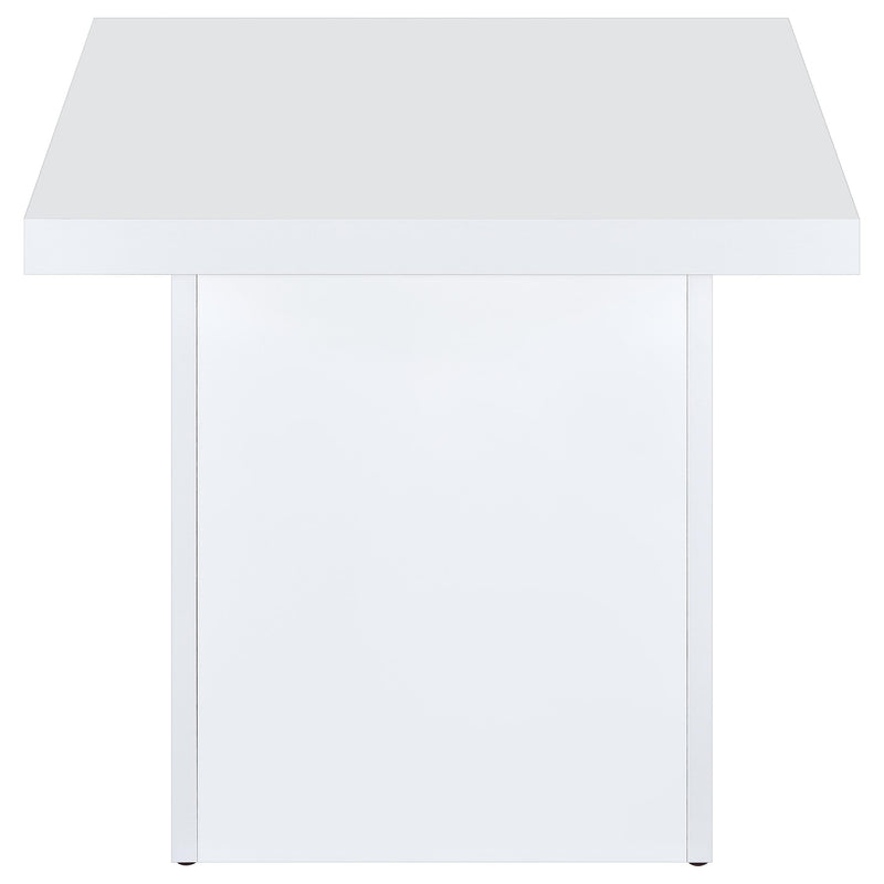 Devar 3-piece Square Coffee End Table Set White High Gloss - 710898-S3