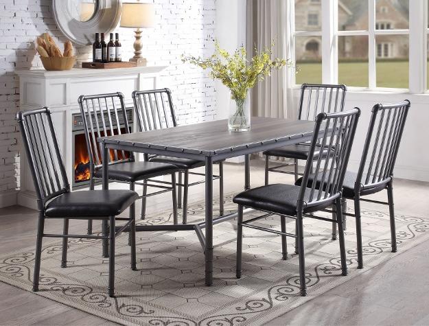 Devar Gray Metal Dining Set - DMV FurnitureDining Room Set