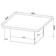 Devar Square Engineered Wood Cocktail Coffee Table Latte - 710918