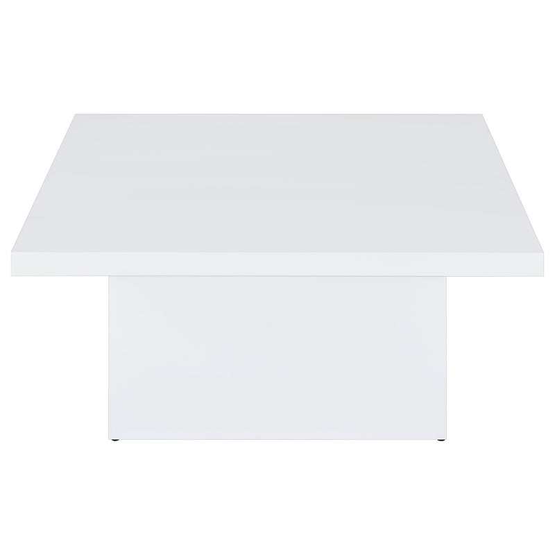 Devar Square Engineered Wood Coffee Table White High Gloss - 710898
