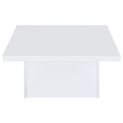 Devar Square Engineered Wood Coffee Table White High Gloss - 710898