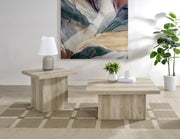 Devar Square Engineered Wood End Table Distressed Pine - 710877