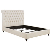 Devon 57-inch Upholstered California King Panel Bed Beige - 300525KW