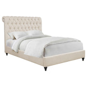 Devon 57-inch Upholstered Full Panel Bed Beige - 300525F