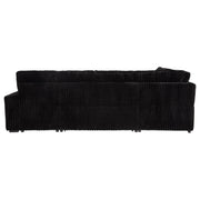 Devonshire Sleeper Sectional Sofa Storage Chaise Black - 511049