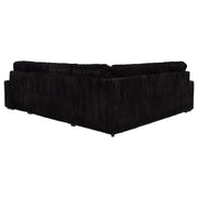 Devonshire Sleeper Sectional Sofa Storage Chaise Black - 511049