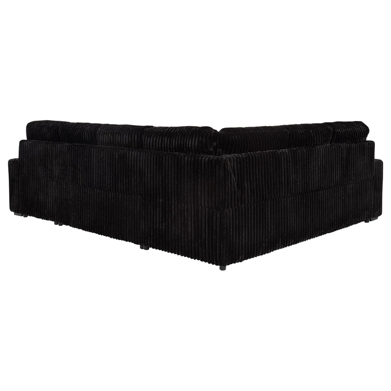 Devonshire Sleeper Sectional Sofa Storage Chaise Black - 511049