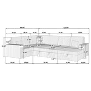Devonshire Sleeper Sectional Sofa Storage Chaise Black - 511049
