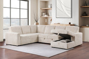 Devonshire Sleeper Sectional Sofa Storage Chaise Camel - 501205