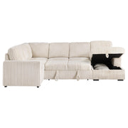 Devonshire Sleeper Sectional Sofa Storage Chaise Camel - 501205