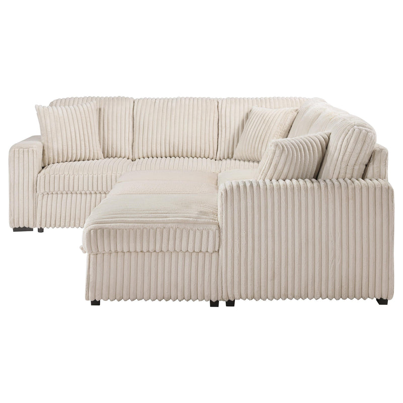 Devonshire Sleeper Sectional Sofa Storage Chaise Camel - 501205