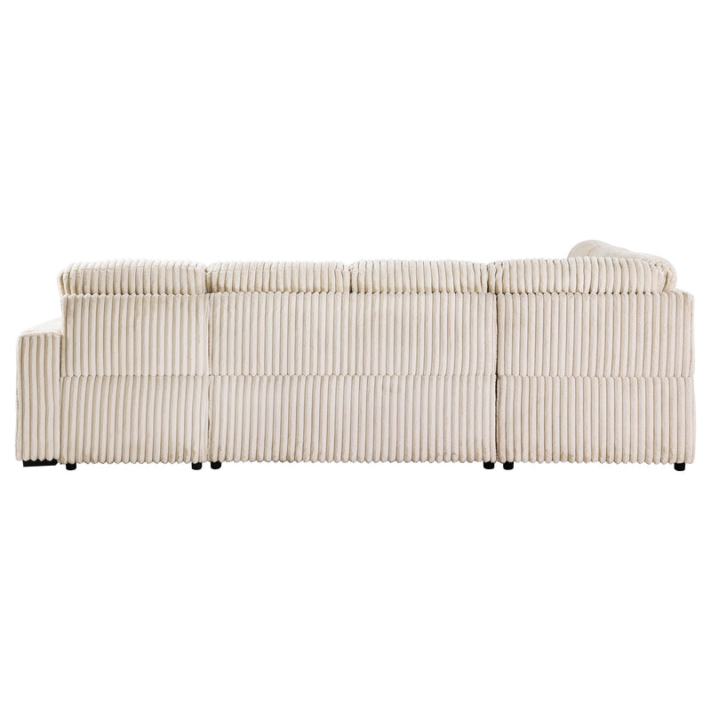 Devonshire Sleeper Sectional Sofa Storage Chaise Camel - 501205