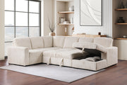 Devonshire Sleeper Sectional Sofa Storage Chaise Camel - 501205