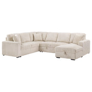 Devonshire Sleeper Sectional Sofa Storage Chaise Camel - 501205