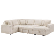 Devonshire Sleeper Sectional Sofa Storage Chaise Camel - 501205