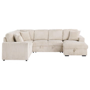Devonshire Sleeper Sectional Sofa Storage Chaise Camel - 501205