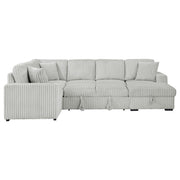 Devonshire Sleeper Sectional Sofa Storage Chaise Grey - 501208