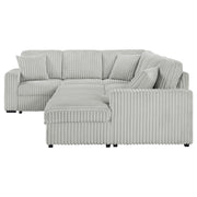 Devonshire Sleeper Sectional Sofa Storage Chaise Grey - 501208