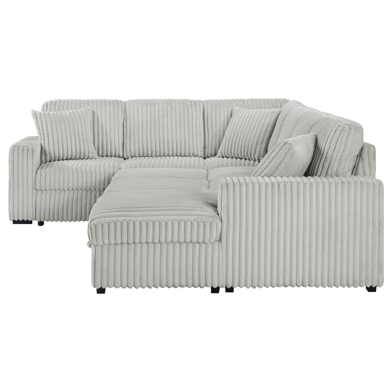 Devonshire Sleeper Sectional Sofa Storage Chaise Grey - 501208