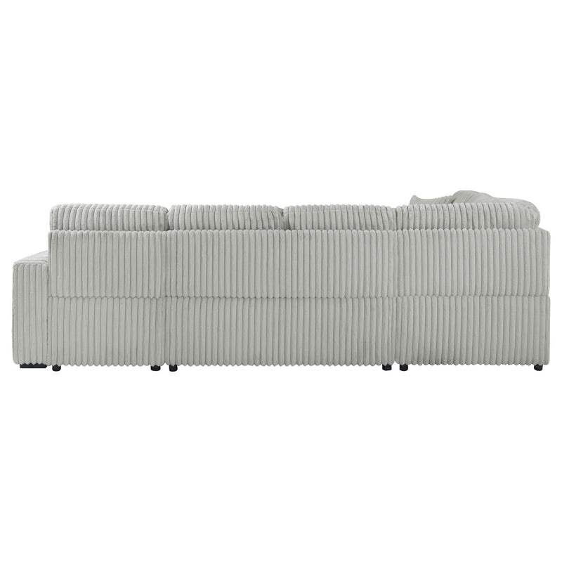 Devonshire Sleeper Sectional Sofa Storage Chaise Grey - 501208
