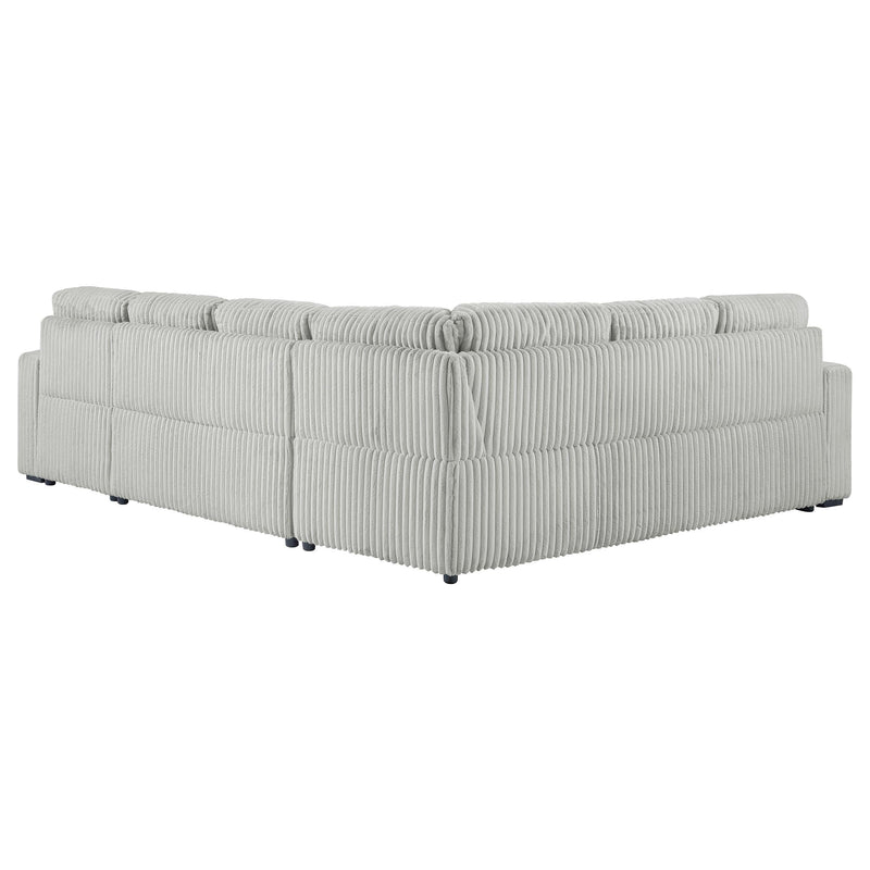 Devonshire Sleeper Sectional Sofa Storage Chaise Grey - 501208
